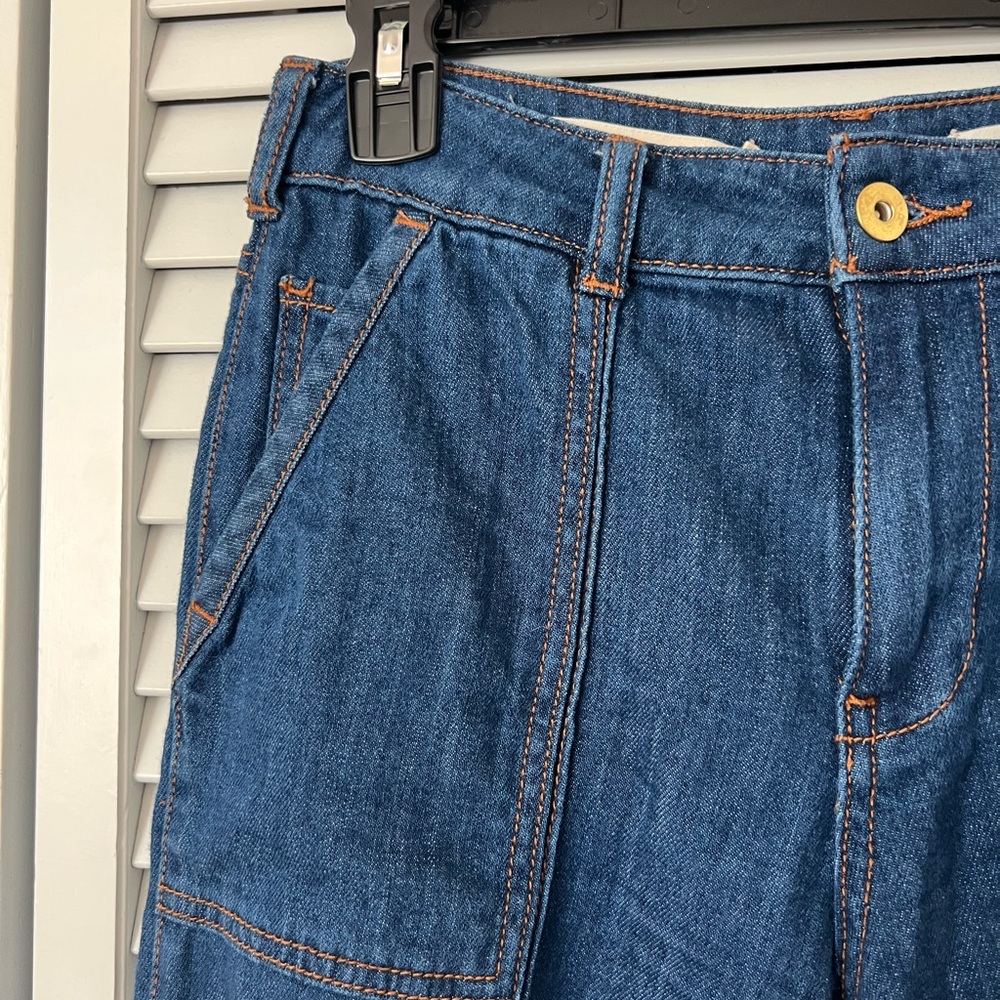 Anthropologie Pilcro And The Letterpress Flare Wide Leg Denim Jeans Size 26 - Picture 4 of 12